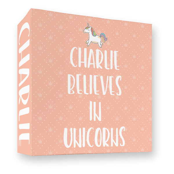 Custom Unicorns 3 Ring Binder - Full Wrap - 3" (Personalized)