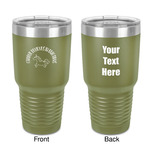 Unicorns 30 oz Stainless Steel Tumbler - Olive - Double-Sided (Personalized)