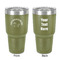 Unicorns 30 oz Stainless Steel Ringneck Tumbler - Olive - Double Sided - Front & Back