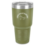 Unicorns 30 oz Stainless Steel Tumbler - Olive - Single-Sided (Personalized)