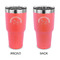 Unicorns 30 oz Stainless Steel Ringneck Tumblers - Coral - Double Sided - APPROVAL