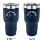 Unicorns 30 oz Stainless Steel Tumbler - Navy - Double Sided (Personalized)