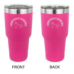 Unicorns 30 oz Stainless Steel Tumbler - Pink - Double Sided (Personalized)