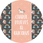 Unicorns Multipurpose Round Labels - 5" (Personalized)