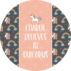 Unicorns Multipurpose Round Labels - 5" (Personalized)