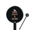 Unicorns Black Plastic 5.5" Stir Stick - Round - Closeup