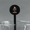 Unicorns Black Plastic 7" Stir Stick - Round - Main