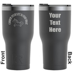 Unicorns RTIC Tumbler - Black - Engraved Front & Back (Personalized)