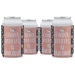 Unicorns Can Cooler (12 oz) - Set of 4 w/ Name or Text