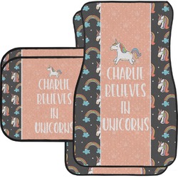 Unicorns Car Floor Mats Set - 2 Front & 2 Back (Personalized)