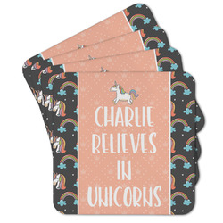 Unicorns Cork Coaster - Set of 4 w/ Name or Text