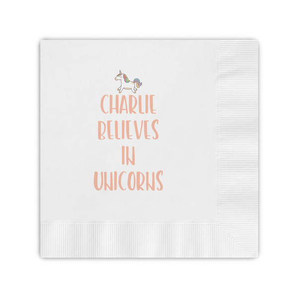 Custom Unicorns Coined Cocktail Napkins (Personalized)