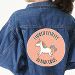 Unicorns Twill Iron On Patch - Custom Shape - 3XL (Personalized)