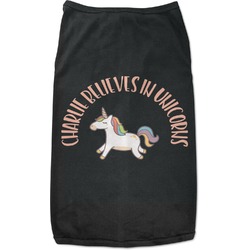 Unicorns Black Pet Shirt - M (Personalized)