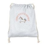 Unicorns Drawstring Backpack - Sweatshirt Fleece (Personalized)