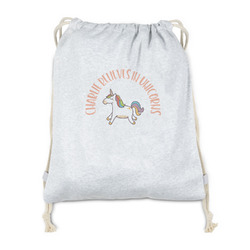 Unicorns Drawstring Backpack - Sweatshirt Fleece - Single Sided (Personalized)