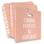 Unicorns 3 Ring Binder - Full Wrap (Personalized)