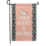 Unicorns Small Garden Flag - Double Sided w/ Name or Text