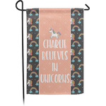 Unicorns Small Garden Flag - Single Sided w/ Name or Text