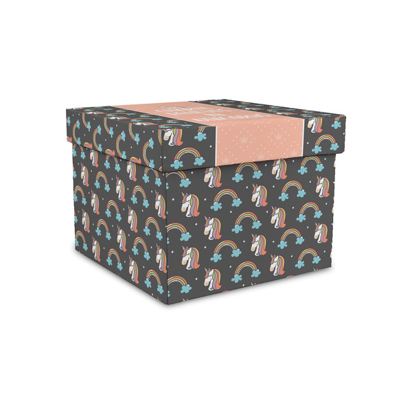 Custom Unicorns Gift Box with Lid - Canvas Wrapped - Small (Personalized)