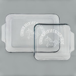 Unicorns Set of Glass Baking & Cake Dish - 13in x 9in & 8in x 8in (Personalized)