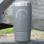 Unicorns 20 oz Stainless Steel Tumbler - Grey - Double Sided (Personalized)