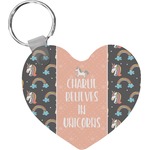 Unicorns Heart Plastic Keychain w/ Name or Text