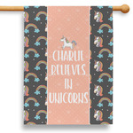 Unicorns 28" House Flag (Personalized)