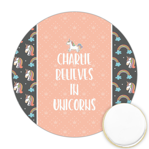 Custom Unicorns Printed Cookie Topper - 2.5" (Personalized)