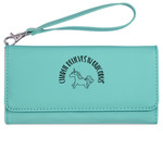 Unicorns Ladies Leatherette Wallet - Laser Engraved- Teal (Personalized)