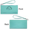 Unicorns Ladies Wallets - Faux Leather - Teal - Front & Back View