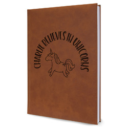 Unicorns Leather Sketchbook - Large - Single Sided (Personalized)