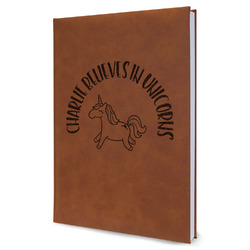 Unicorns Leatherette Journal - Large - Single Sided (Personalized)