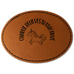 Unicorns Faux Leather Iron On Patch - Oval (Personalized)