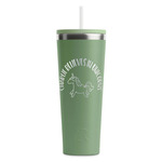 Unicorns RTIC Everyday Tumbler with Straw - 28oz - Light Green - Double-Sided (Personalized)