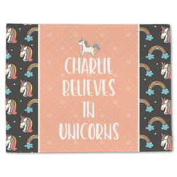 Unicorns Single-Sided Linen Placemat - Single w/ Name or Text