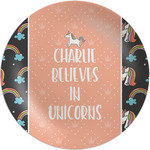 Unicorns Melamine Salad Plate - 8" (Personalized)