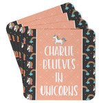 Unicorns Paper Coasters w/ Name or Text