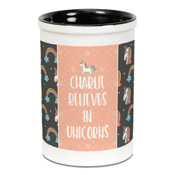 Unicorns Ceramic Pencil Holders - Black