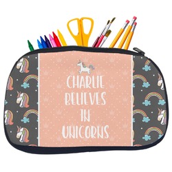 Unicorns Neoprene Pencil Case - Medium w/ Name or Text