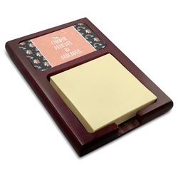 Unicorns Red Mahogany Sticky Note Holder (Personalized)