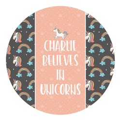 Unicorns Round Decal - Large (Personalized)