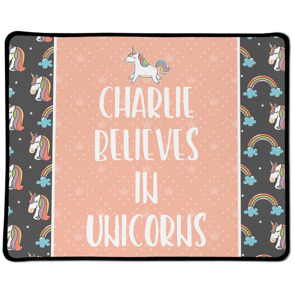 Custom Unicorns Large Gaming Mouse Pad - 12.5" x 10" (Personalized)