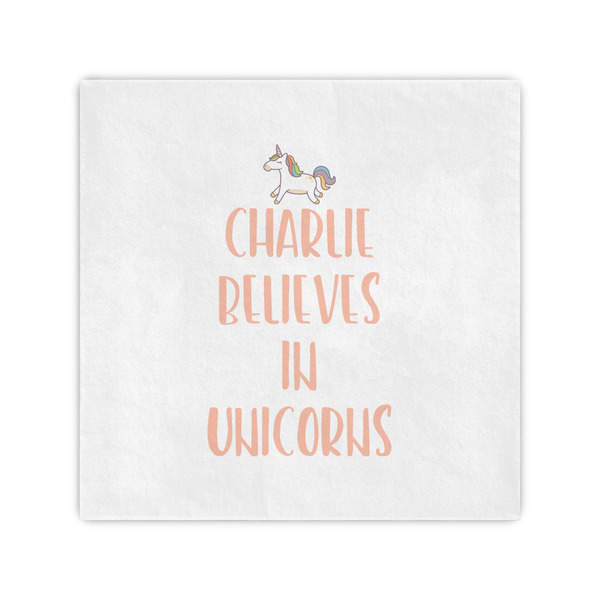 Custom Unicorns Standard Cocktail Napkins (Personalized)