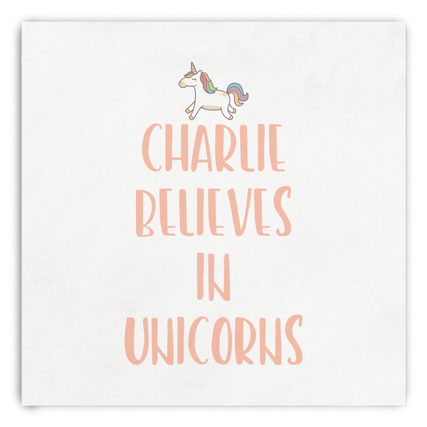 Custom Unicorns Paper Dinner Napkins (Personalized)