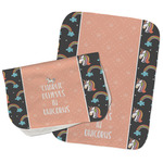 Unicorns Burp Cloths - Fleece - Set of 2 w/ Name or Text