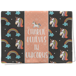 Unicorns Kitchen Towel - Waffle Weave (Personalized)