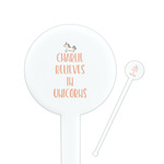 Unicorns Round Plastic Stir Sticks (Personalized)