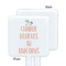 Unicorns White Plastic Stir Stick - Single Sided - Square - Approval