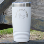 Unicorns 20 oz Stainless Steel Tumbler - White - Single Sided (Personalized)